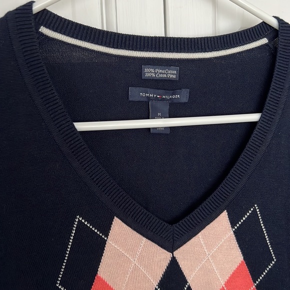 Tommy Hilfiger Argyle V-Neck Sweater - Picture 4 of 6